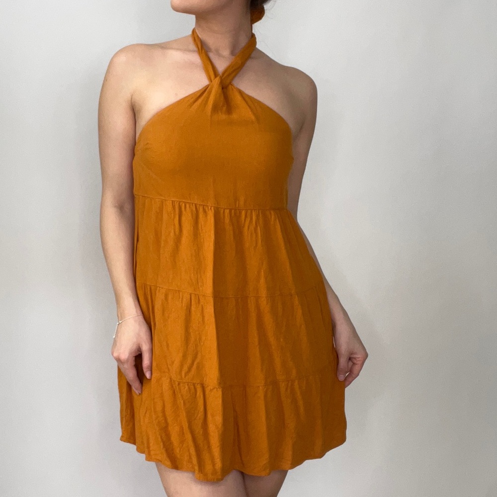 Abercrombie Mustard halter dress